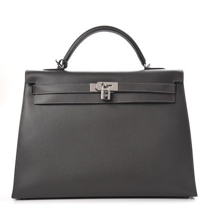 Hermes Epsom Kelly Sellier 40 Graphite 1 of 37