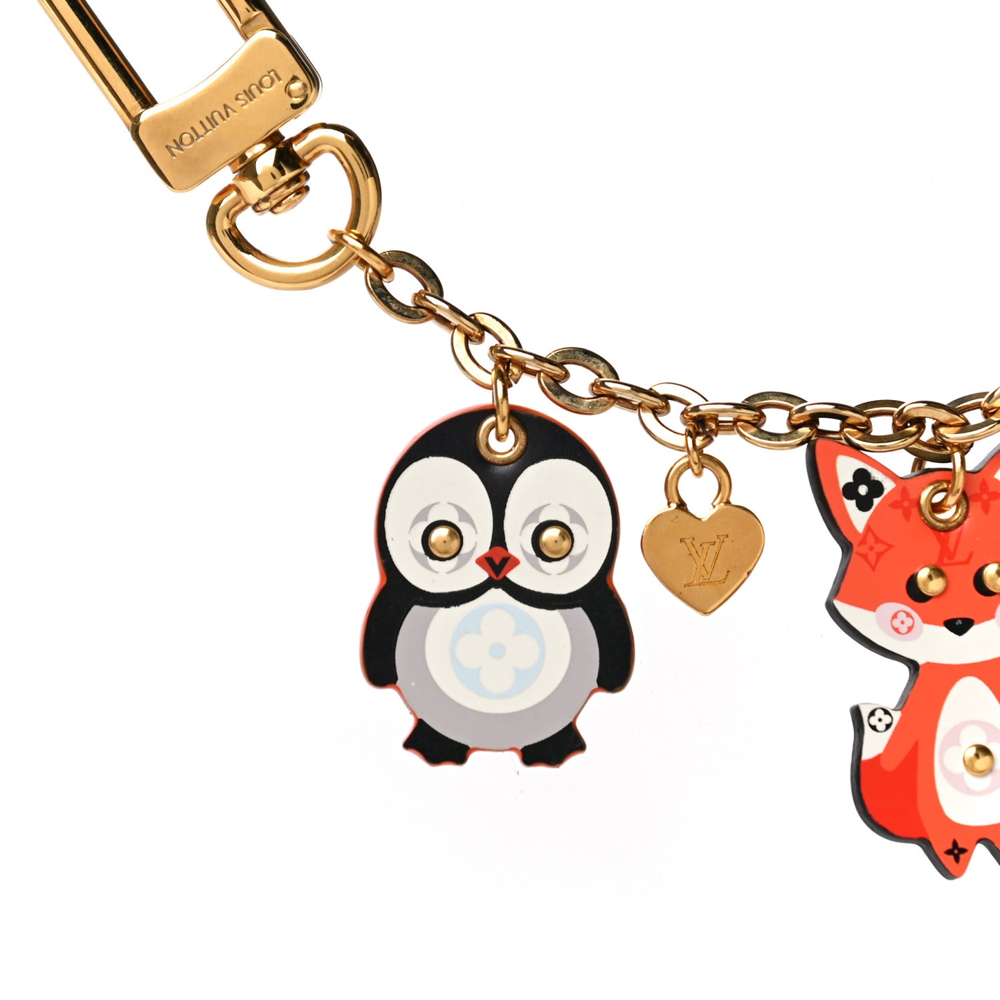 Calfskin Animal Family Charm Key Holder