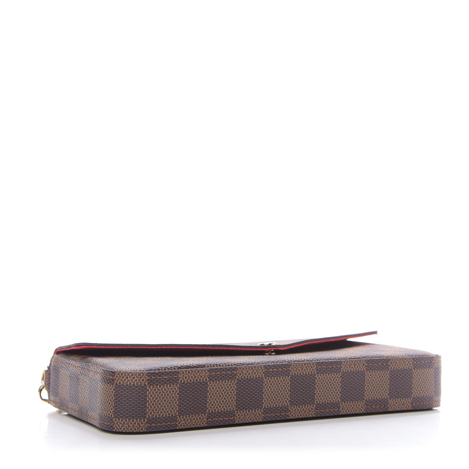 Louis Vuitton Damier Ebene Pochette Felicie Chain Wallet 4 of 10
