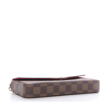 Louis Vuitton Damier Ebene Pochette Felicie Chain Wallet 4 of 10