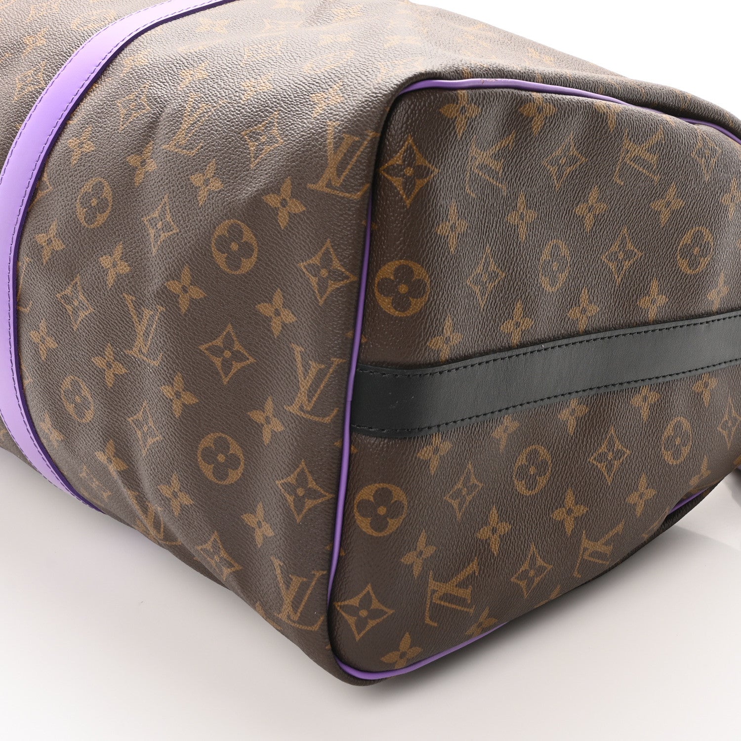 Louis Vuitton Monogram Macassar LV Colormania Keepall Bandouliere 50 Purple 9 of 9