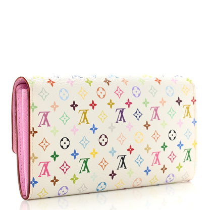 Louis Vuitton Monogram Multicolor Sarah Wallet White Litchi 3 of 6