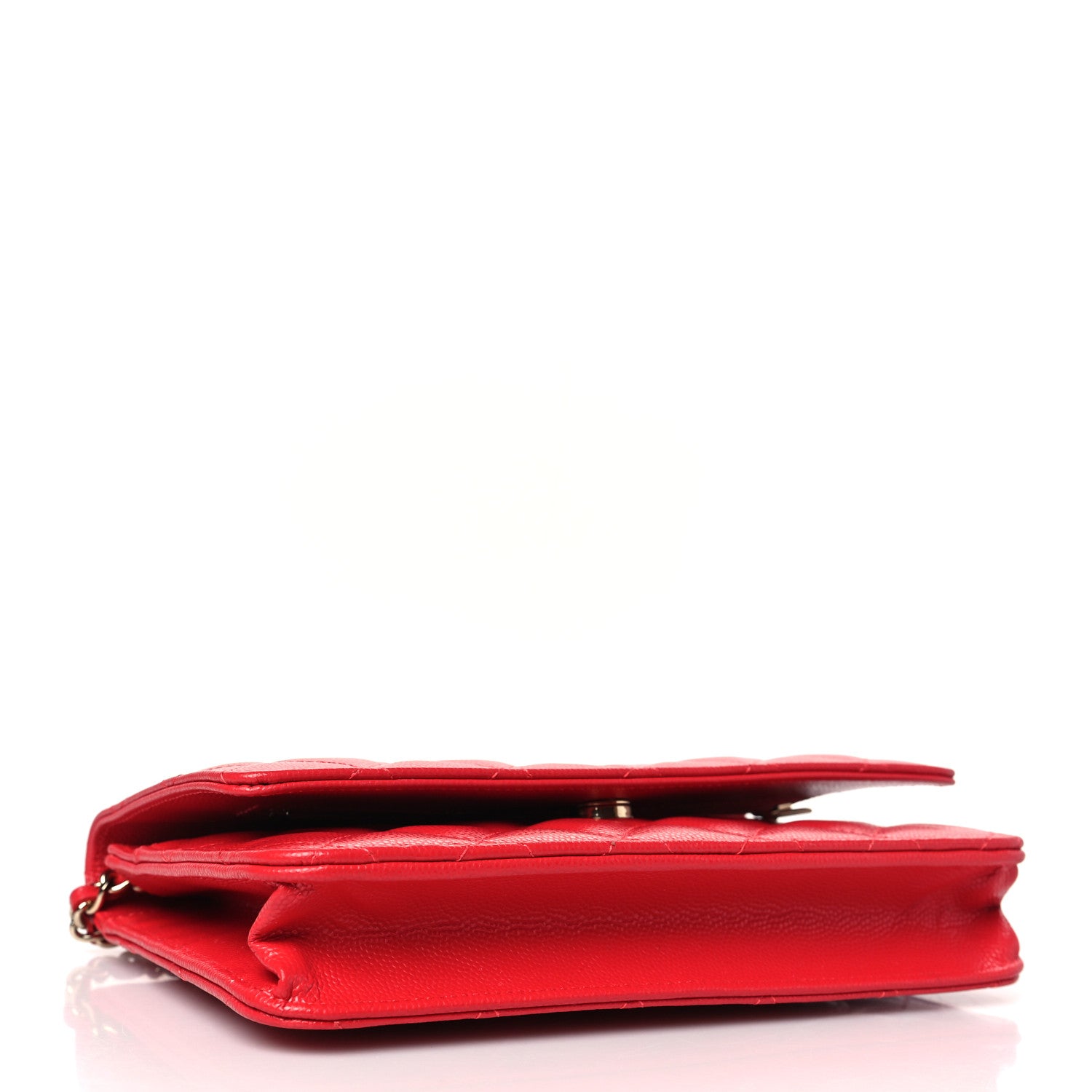 Chanel Caviar Quilted Wallet On Chain WOC Red 5 of 10