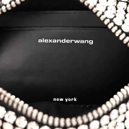 Alexander Wang Mesh Crystal Rhinestone Mini Heiress Pouch Black Silver 6 of 11