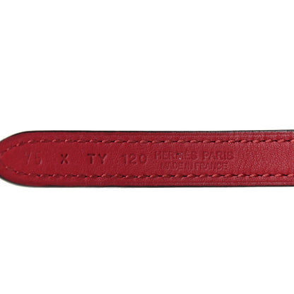 Hermes Swift 13mm Focus Belt 75 Black Rouge Grenat 3 of 5