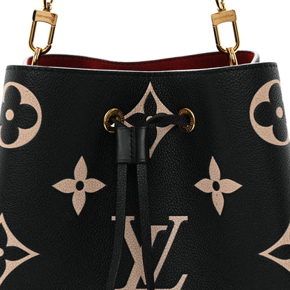 Louis Vuitton Empreinte Monogram Giant Neonoe MM Black Beige 8 of 10
