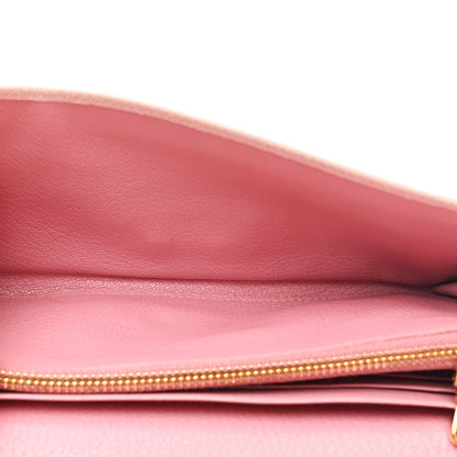 Miu Miu Goatskin Madras Bicolor Wallet On Chain Rosa Gemma 5 of 11