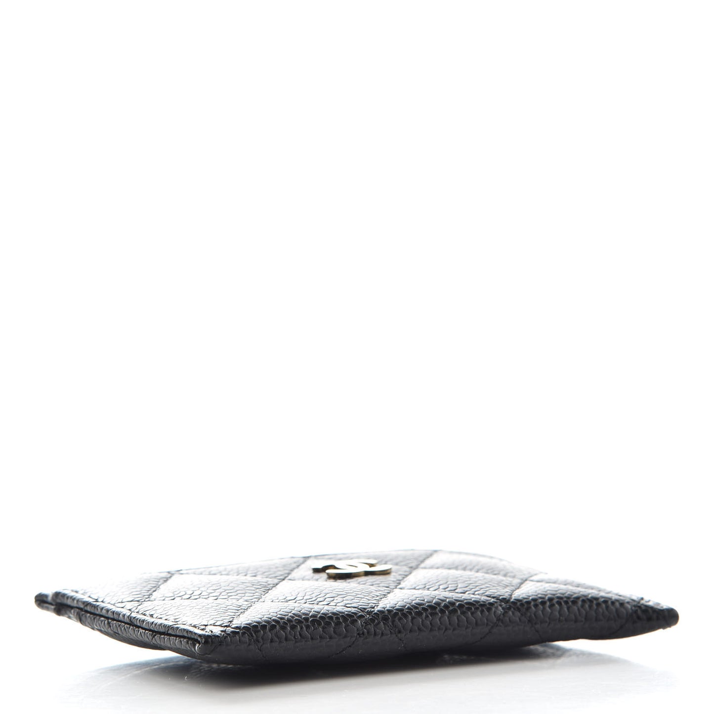 Caviar Quilted Card Holder Black