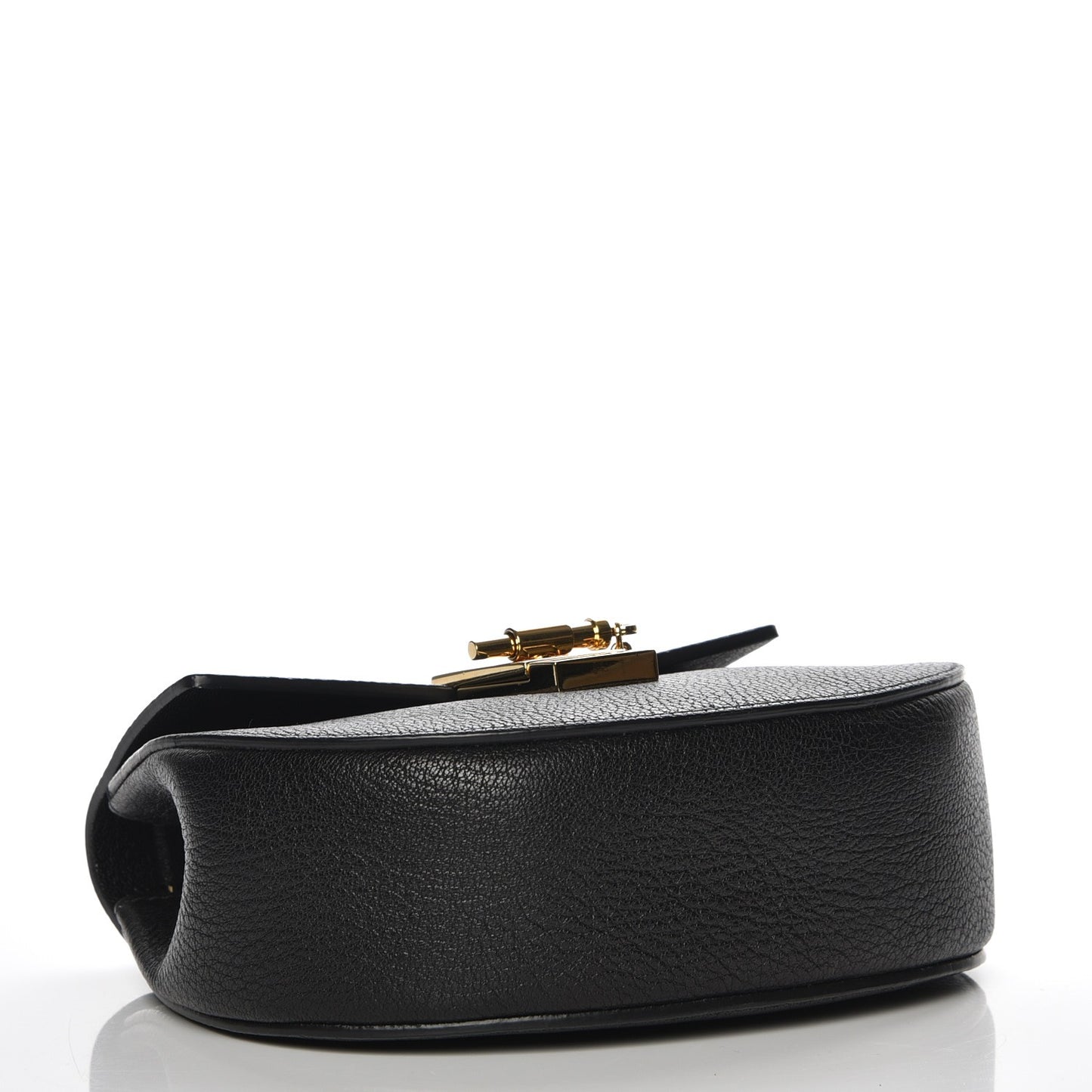 Grained Lambskin Mini Drew Shoulder Bag Black