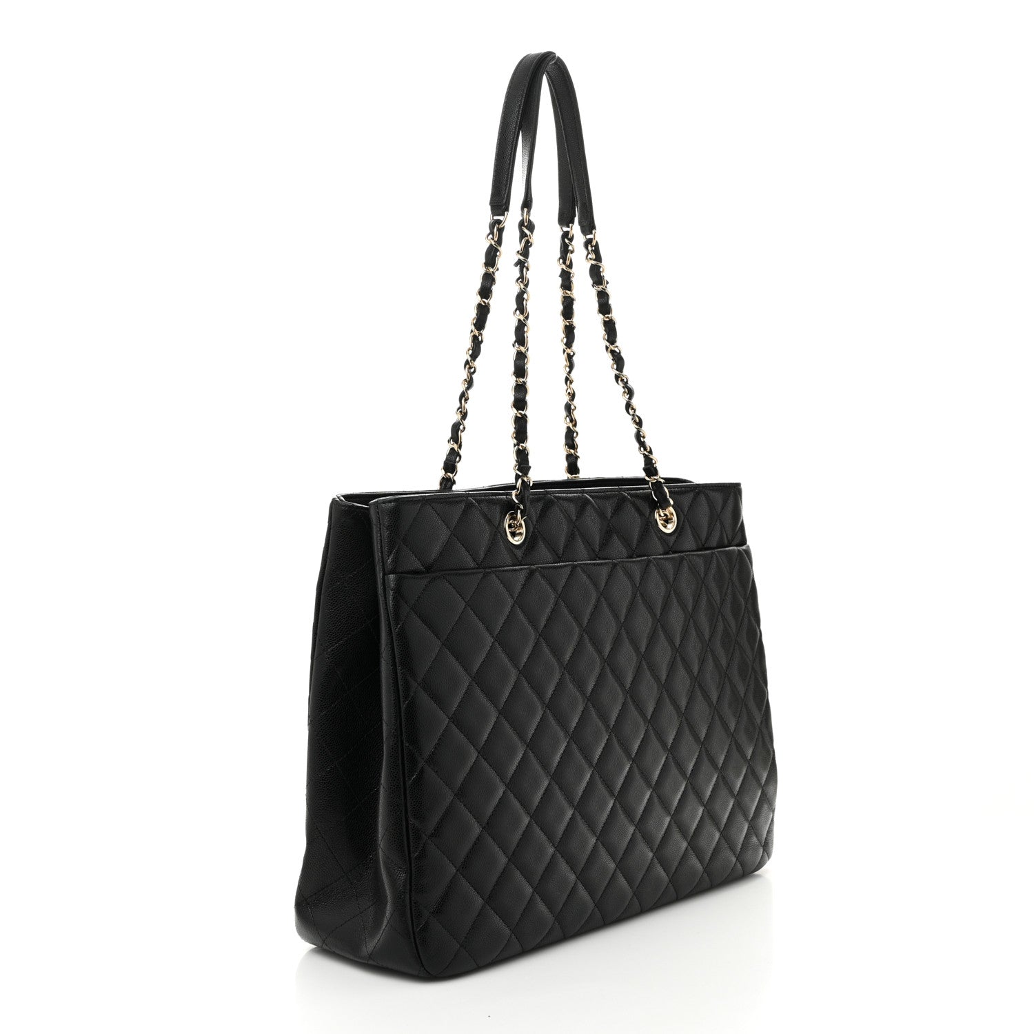 Chanel Caviar Quilted Large Shopping Tote Black 3 of 10