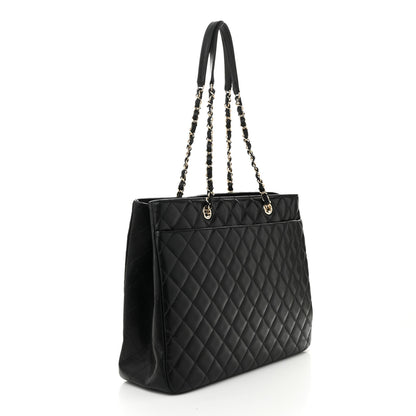 Chanel Caviar Quilted Large Shopping Tote Black 3 of 10