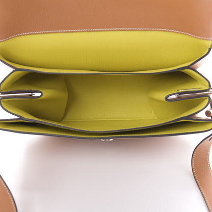 Hermes Taurillon Novillo Opli 28 Toffee Lime 5 of 13