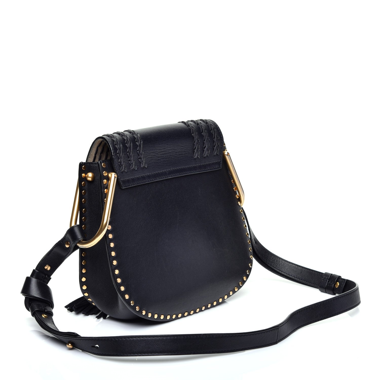 Chloe Calfskin Braided Small Hudson Shoulder Bag Silver Blue 3 of 9