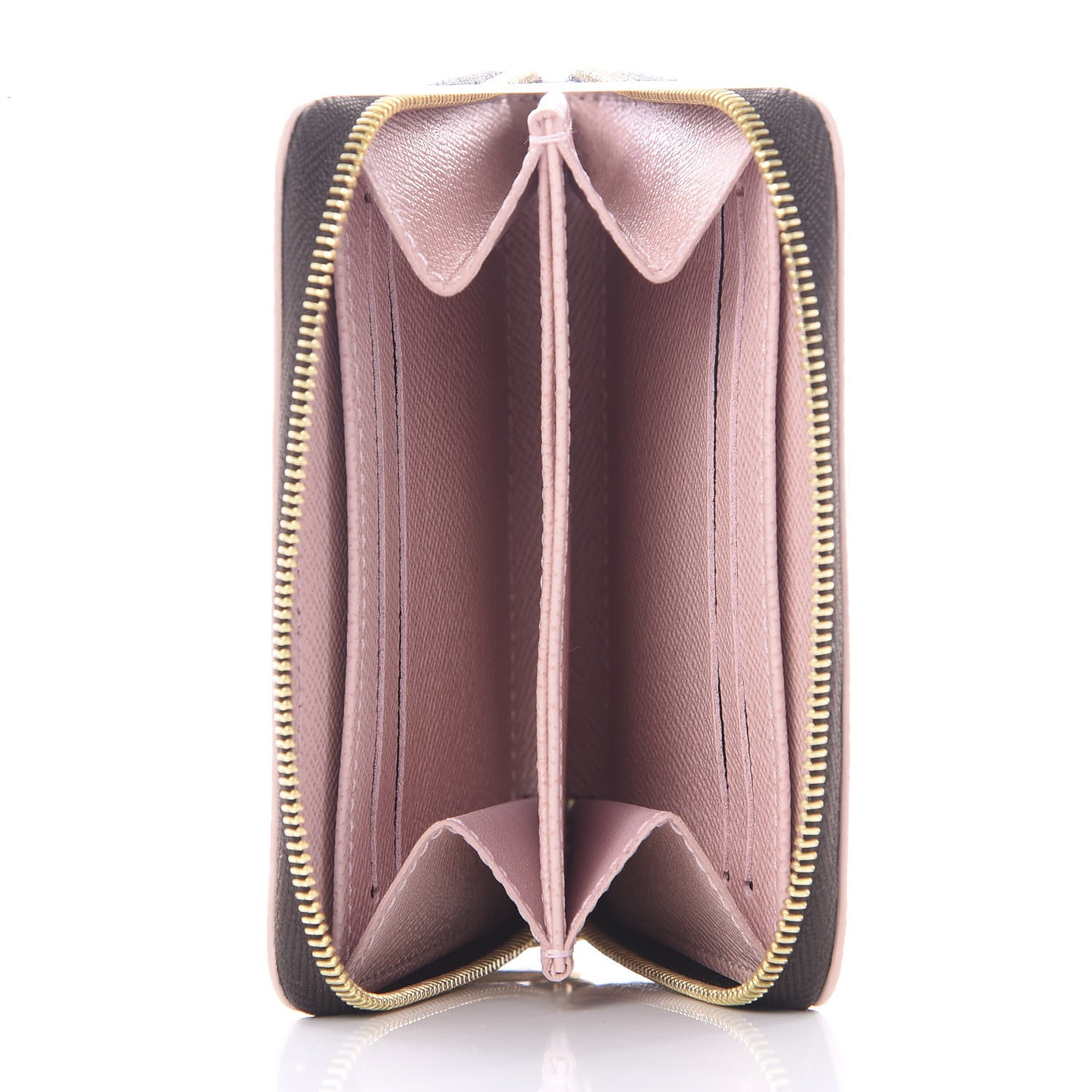 Louis Vuitton Damier Ebene Studded Zippy Coin Purse Rose Ballerine 4 of 7