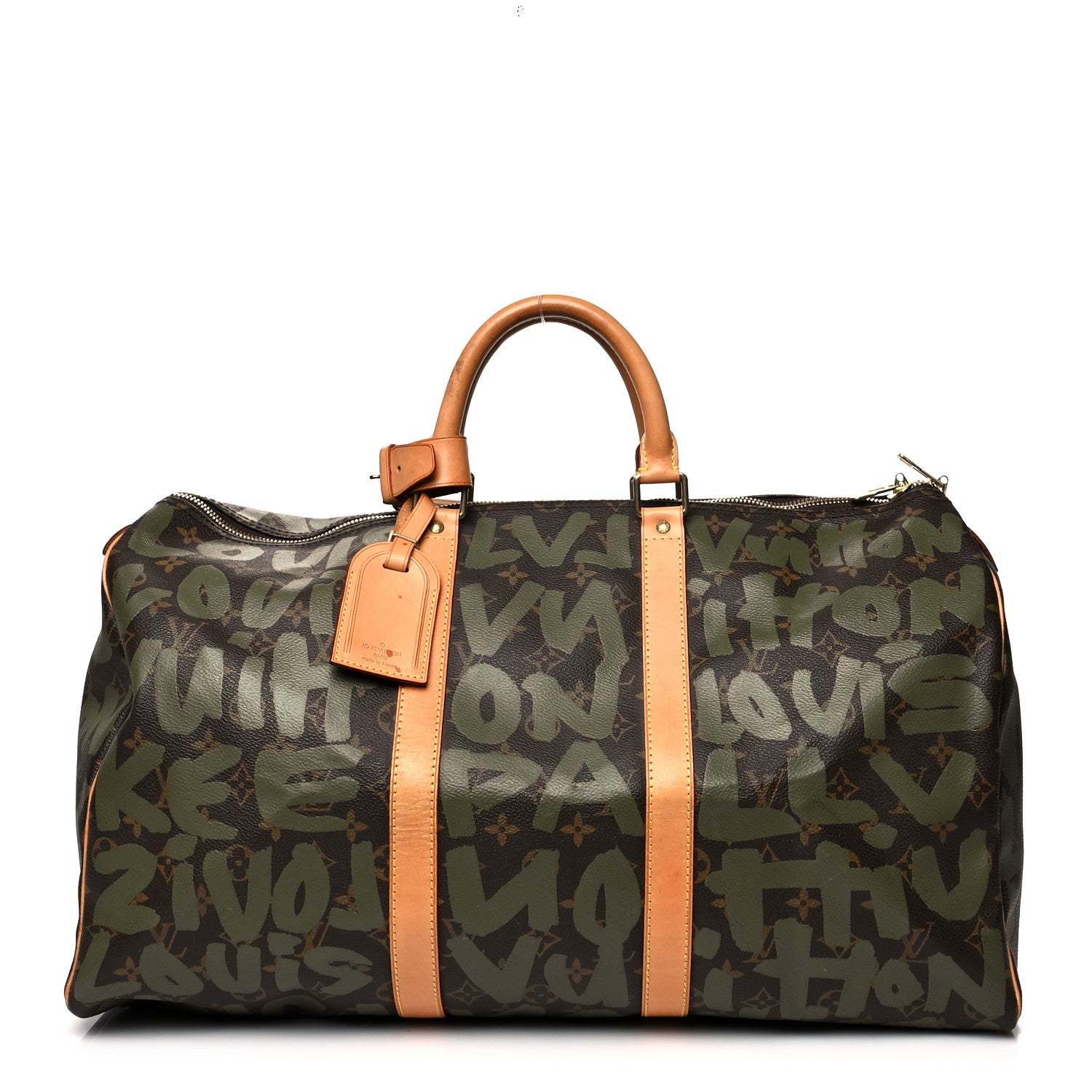 Louis Vuitton Graffiti Keepall 50 Kaki 1 of 18