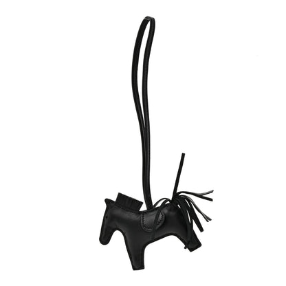Hermes Milo Lambskin Grigri Rodeo Horse Bag Charm PM So Black 1 of 4