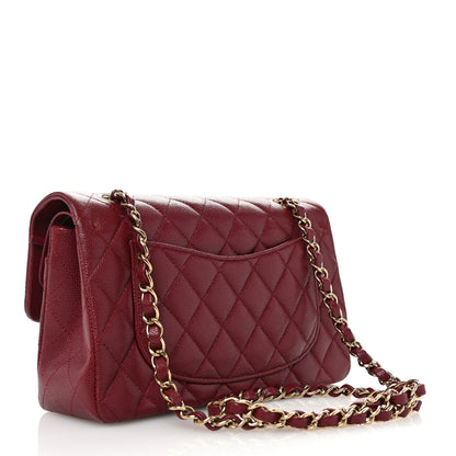 Chanel Caviar Quilted Small Double Flap Burgundy 3 of 11