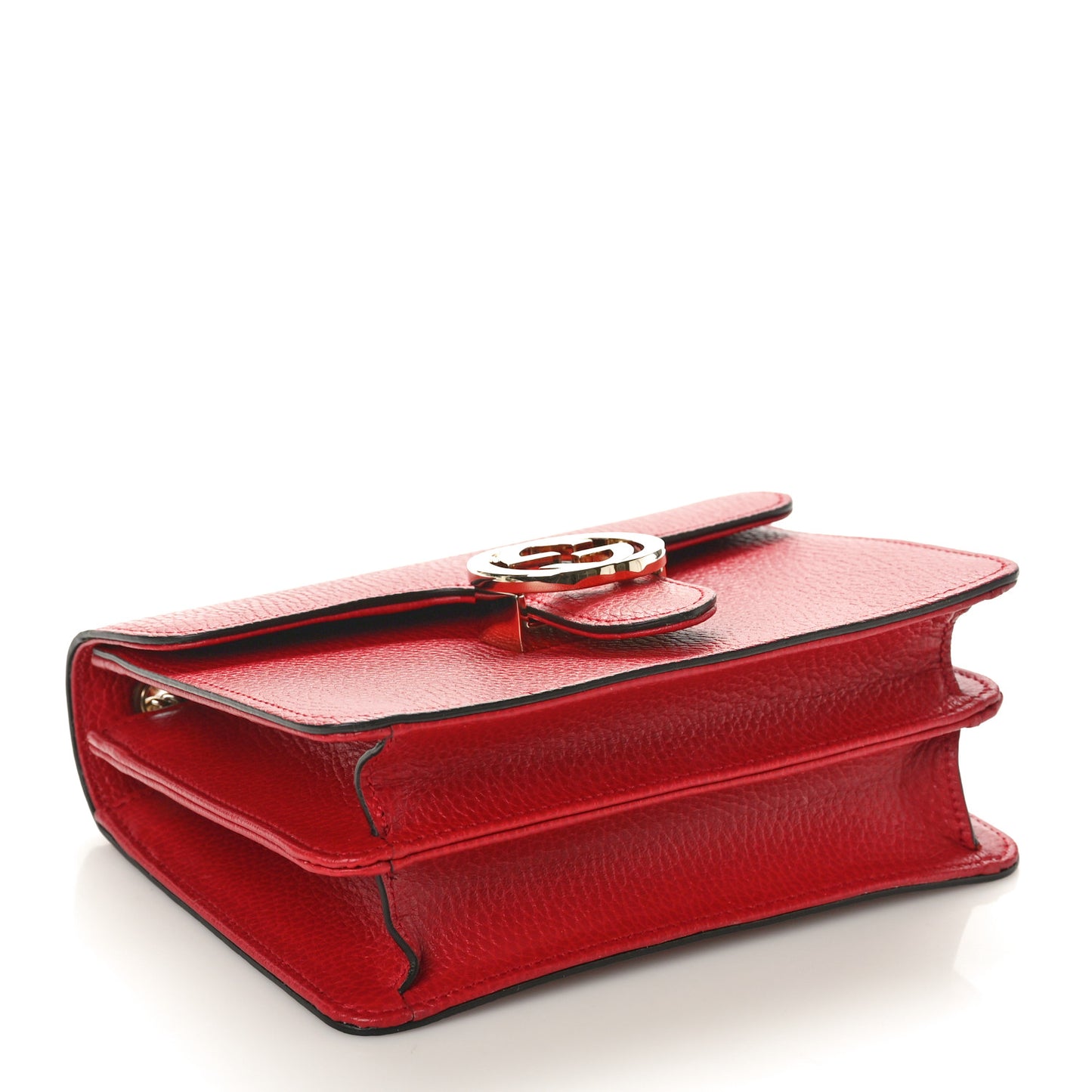 Dollar Calfskin Small Interlocking G Shoulder Bag Red