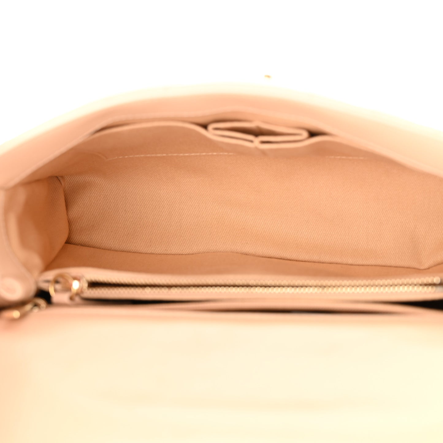 Calfskin Chevron Quilted Medium Coco Handle Flap Beige