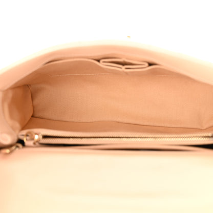 Chanel Calfskin Chevron Quilted Medium Coco Handle Flap Beige 5 of 11