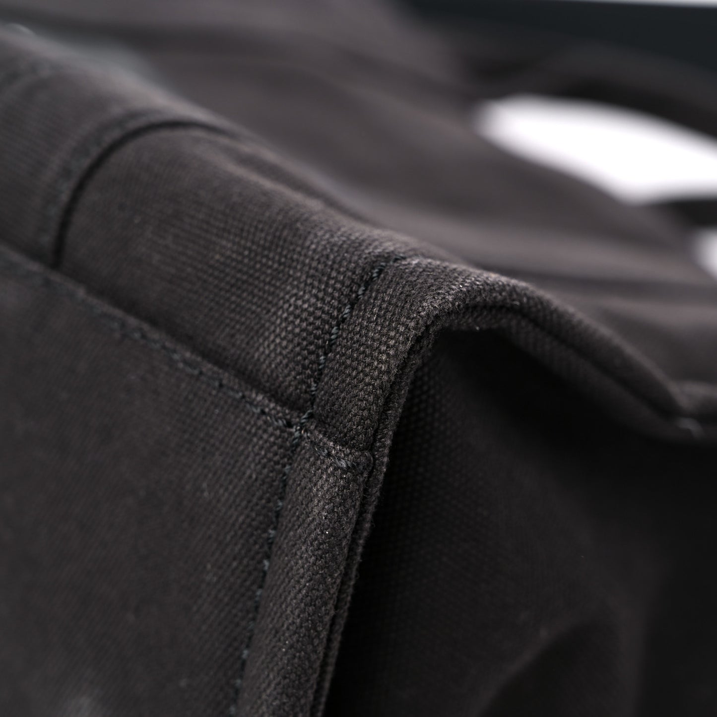 Cotton Canvas Medium The Traveler Tote Bag Black