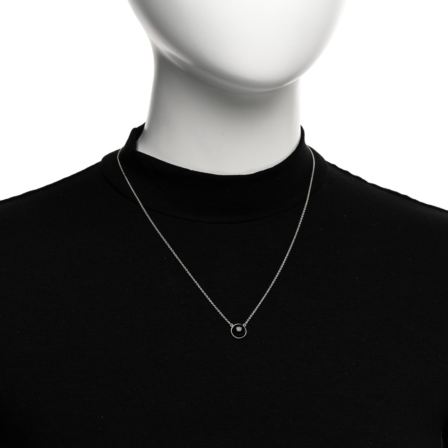 Sterling Silver Black Jade Elsa Peretti Color By The Yard Necklace