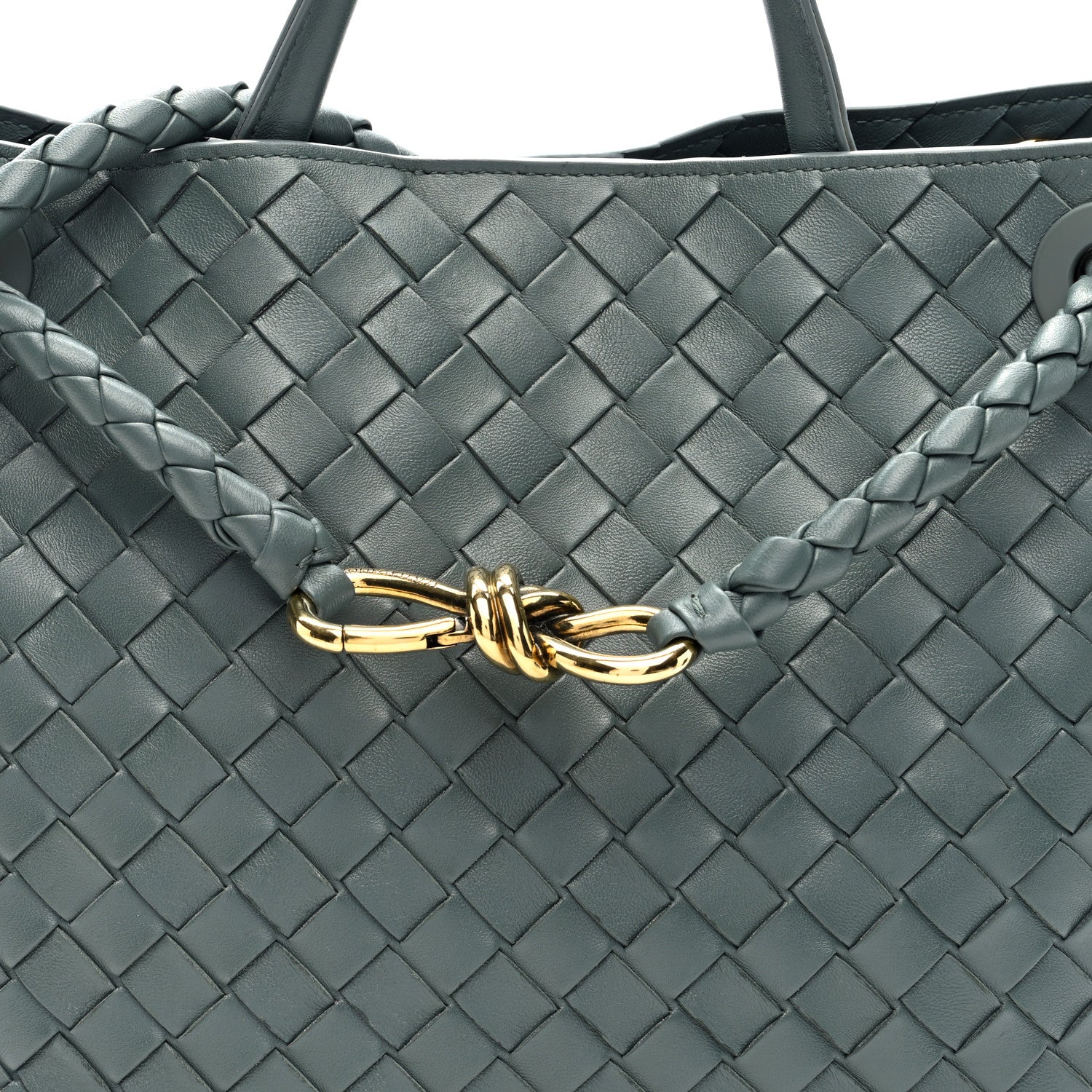 Bottega Veneta Nappa Intrecciato Medium Andiamo Shoulder Bag Slate 7 of 9