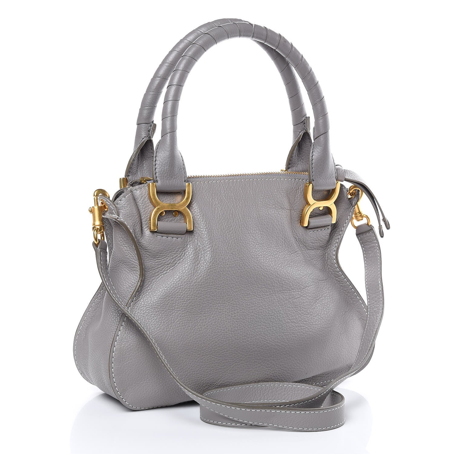 Chloe Calfskin Small Marcie Satchel Cashmere Grey 3 of 11