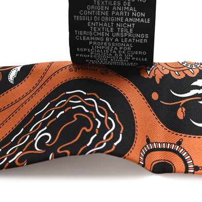 Hermes Silk Bandana Fringed Twilly Barenia 4 of 4