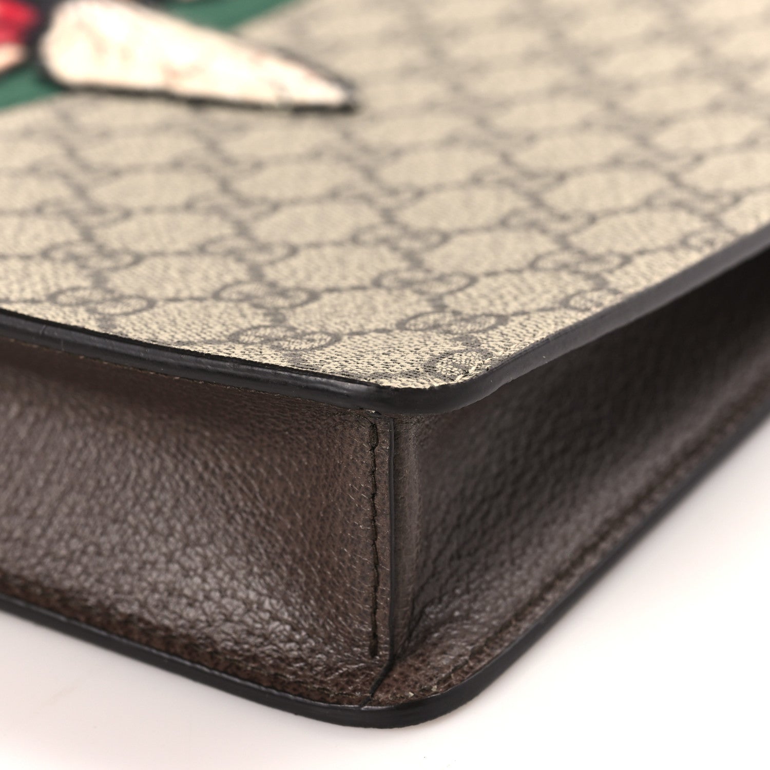 Gucci GG Supreme Monogram Web Animalier Bee Embroidered Medium Documents Holder Beige New Acero 9 of 9