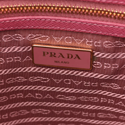 Prada Saffiano Small Galleria Double Zip Tote Peonia 8 of 16