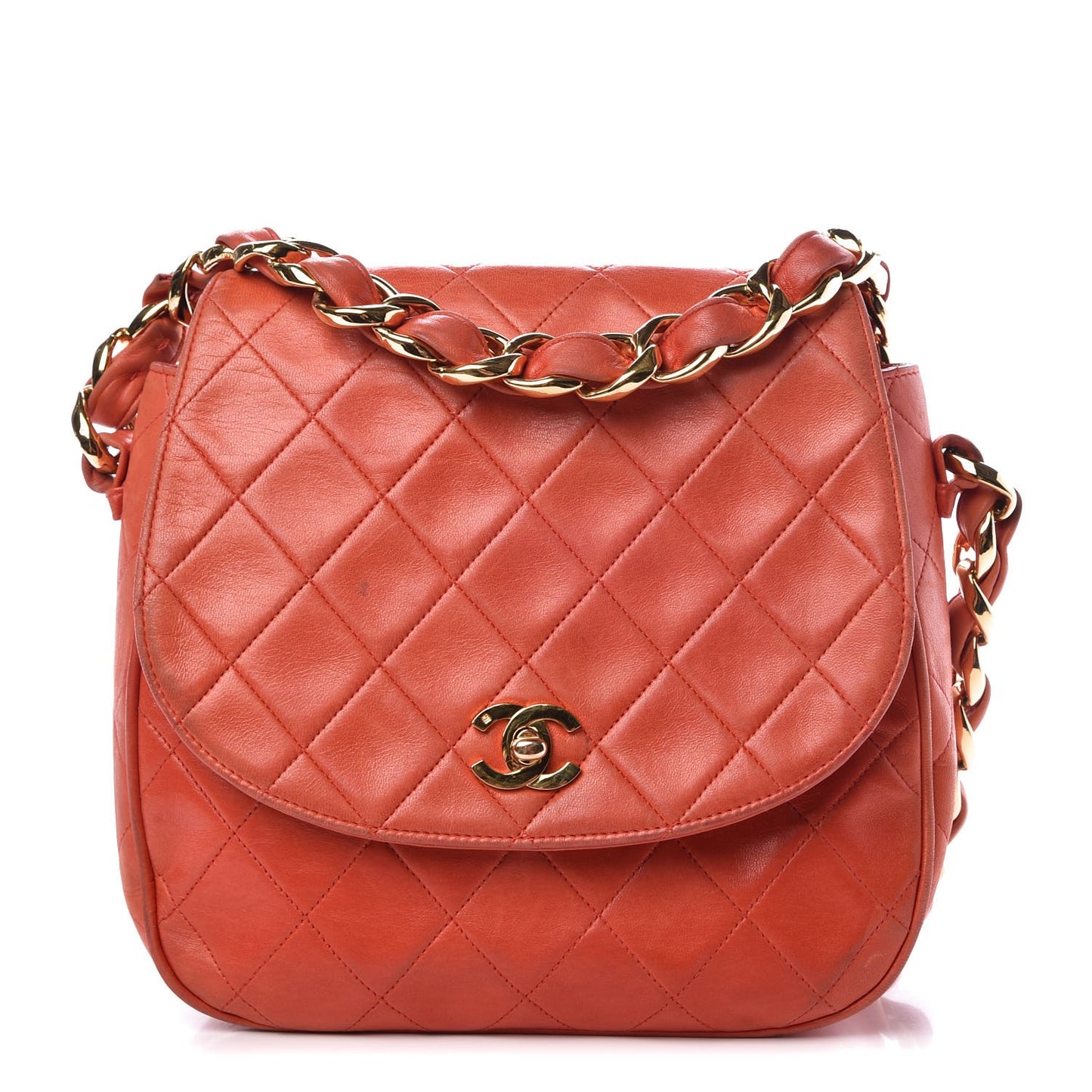 Lambskin Single Flap Red