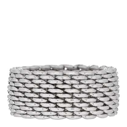 Tiffany Sterling Silver Somerset Mesh Ring 53 6.25 3 of 5
