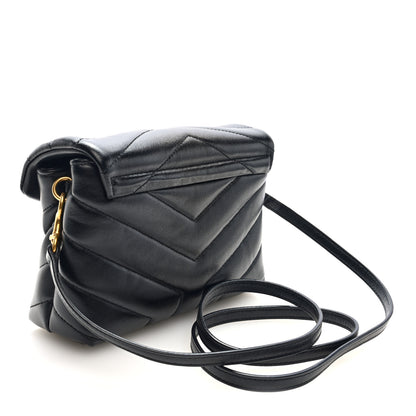 Saint Laurent Calfskin Y Quilted Monogram Toy Loulou Crossbody Bag Black 3 of 9