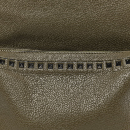 Valentino Garavani Grained Calfskin Medium Rockstud Backpack Army Green 7 of 18