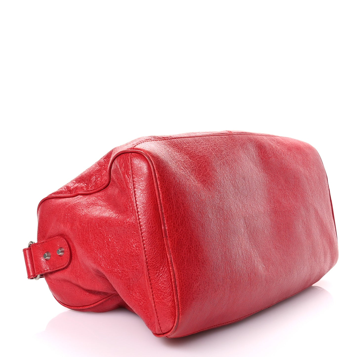 Agneau Classic Hardware Small Squash Duffel Bag Rouge Cardinal
