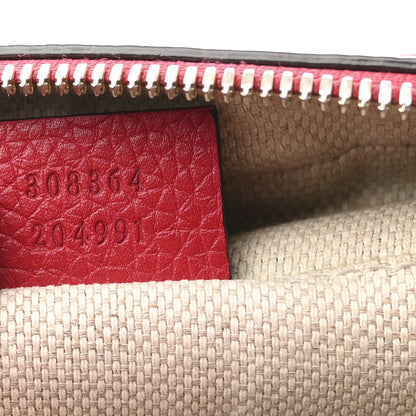 Gucci Pebbled Calfskin Small Soho Disco Bag Tabasco Red 7 of 15