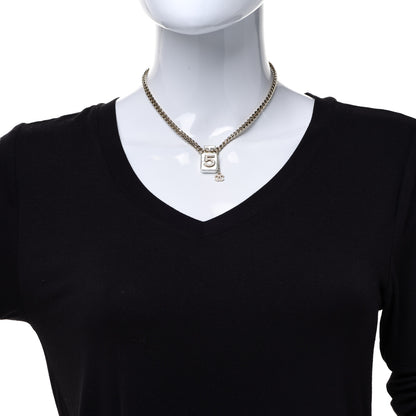 Chanel Resin Crystal CC No 5 Perfume Bottle Necklace 2 of 6