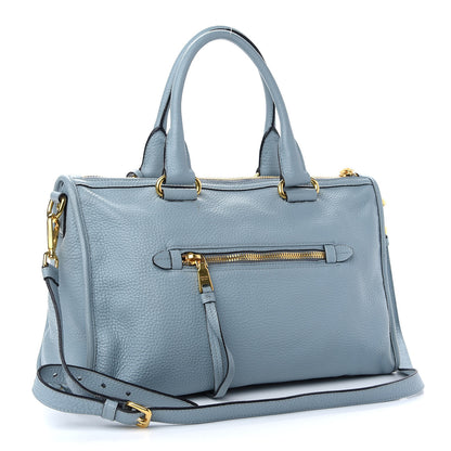 Prada Vitello Daino Top Handle Tote Lago 3 of 12
