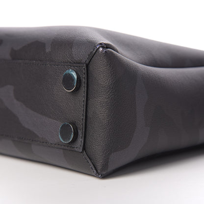 Saint Laurent Calfskin Camouflage Bold Briefcase Black Grey 8 of 8