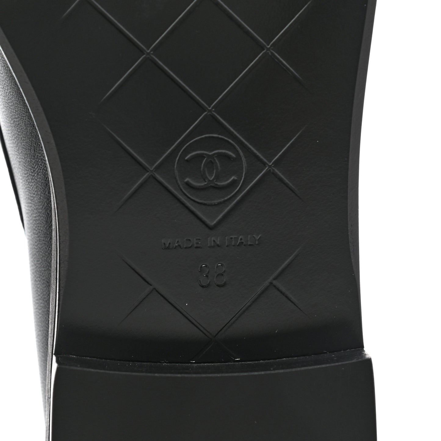Lambskin Quilted CC Turnlock Loafers 38 Black