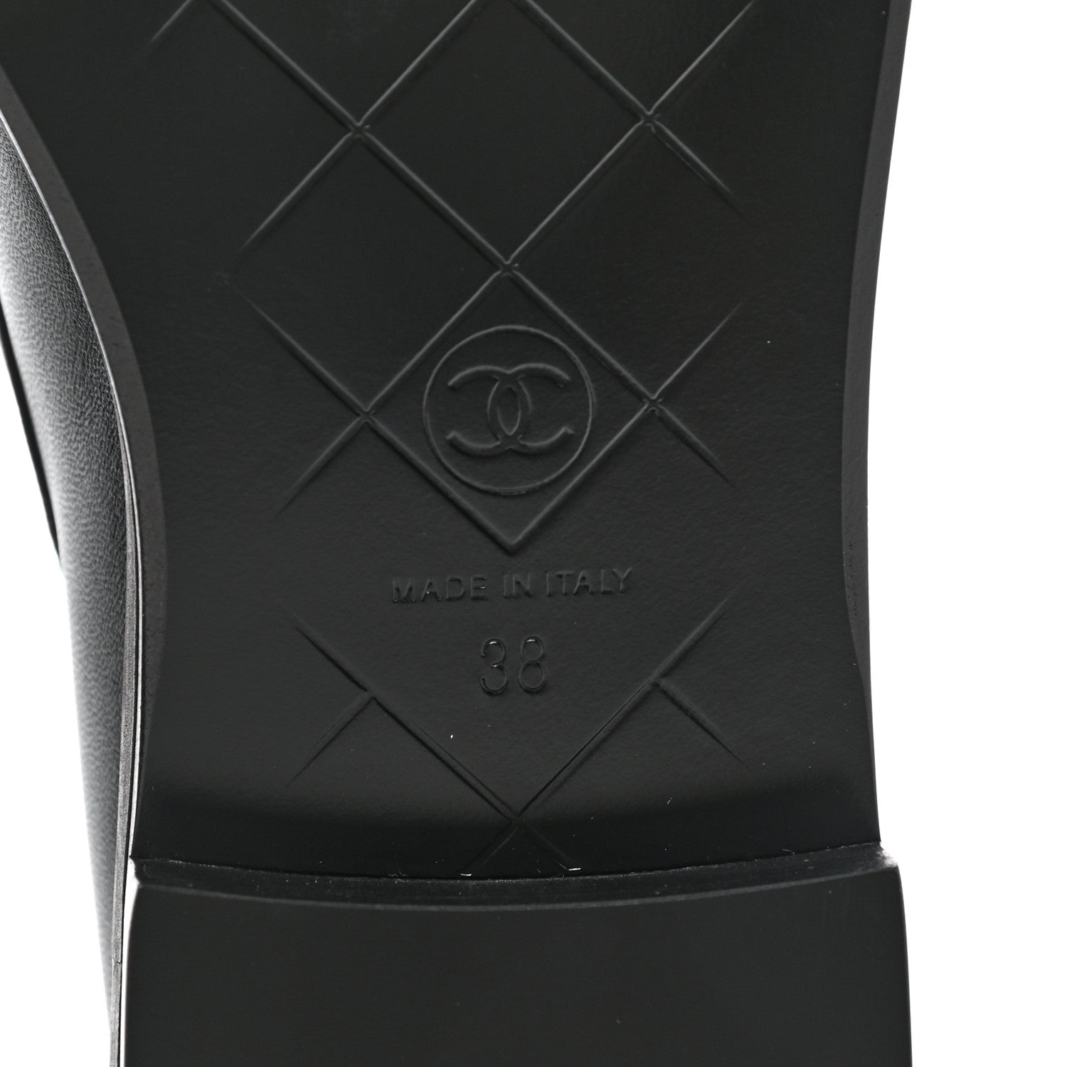 Chanel Lambskin Quilted CC Turnlock Loafers 38 Black 6 of 8