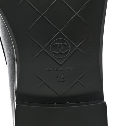 Chanel Lambskin Quilted CC Turnlock Loafers 38 Black 6 of 8