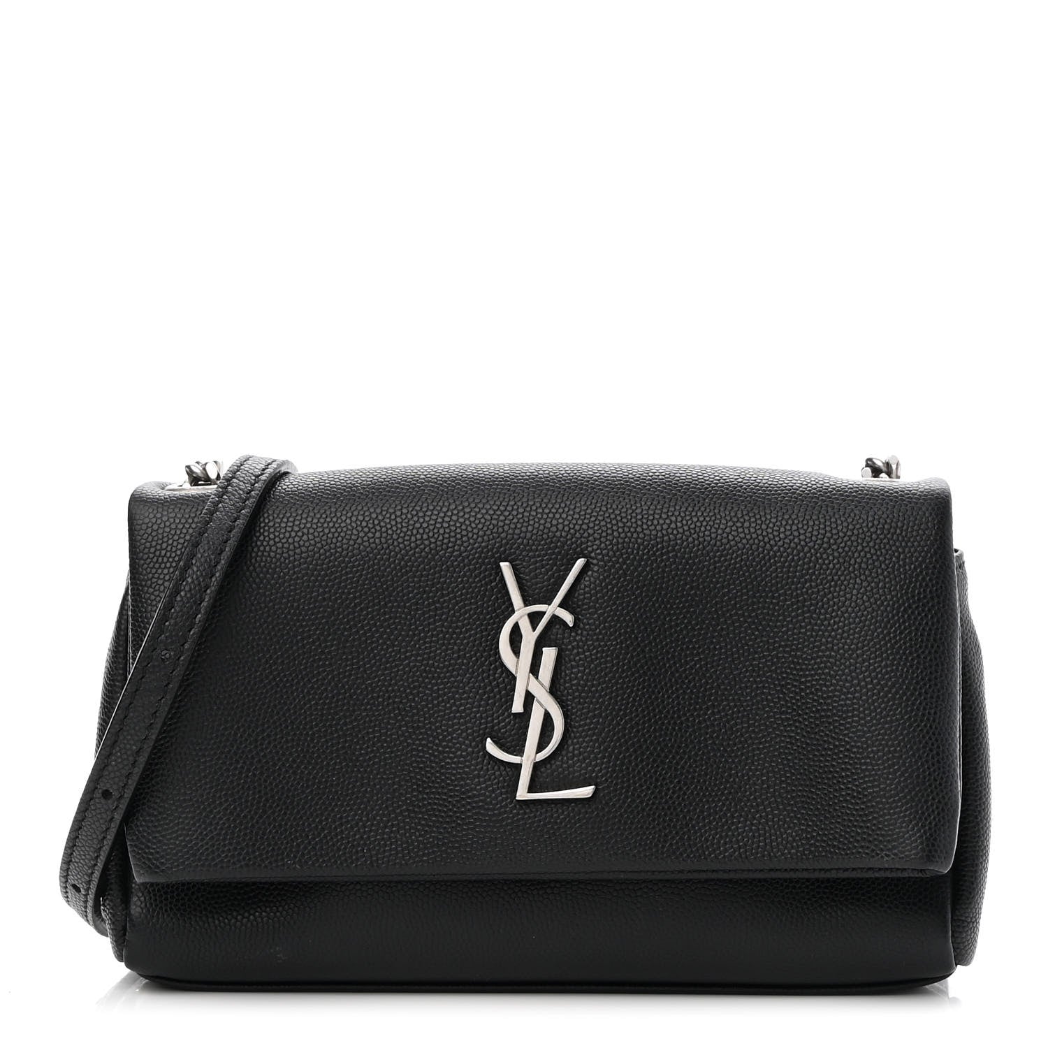 Saint Laurent Grain De Poudre Monogram Toy West Hollywood Fold-Over Bag Black 1 of 9