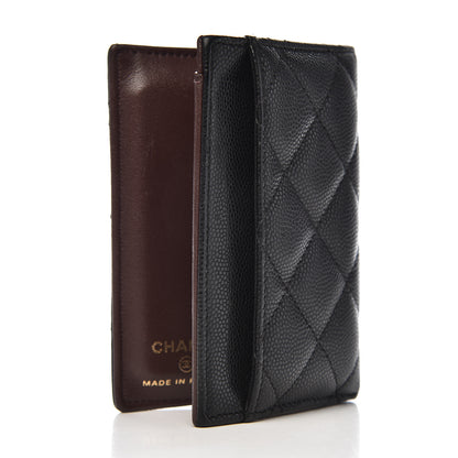 Chanel Caviar Quilted Card Holder Wallet Black 3 of 8