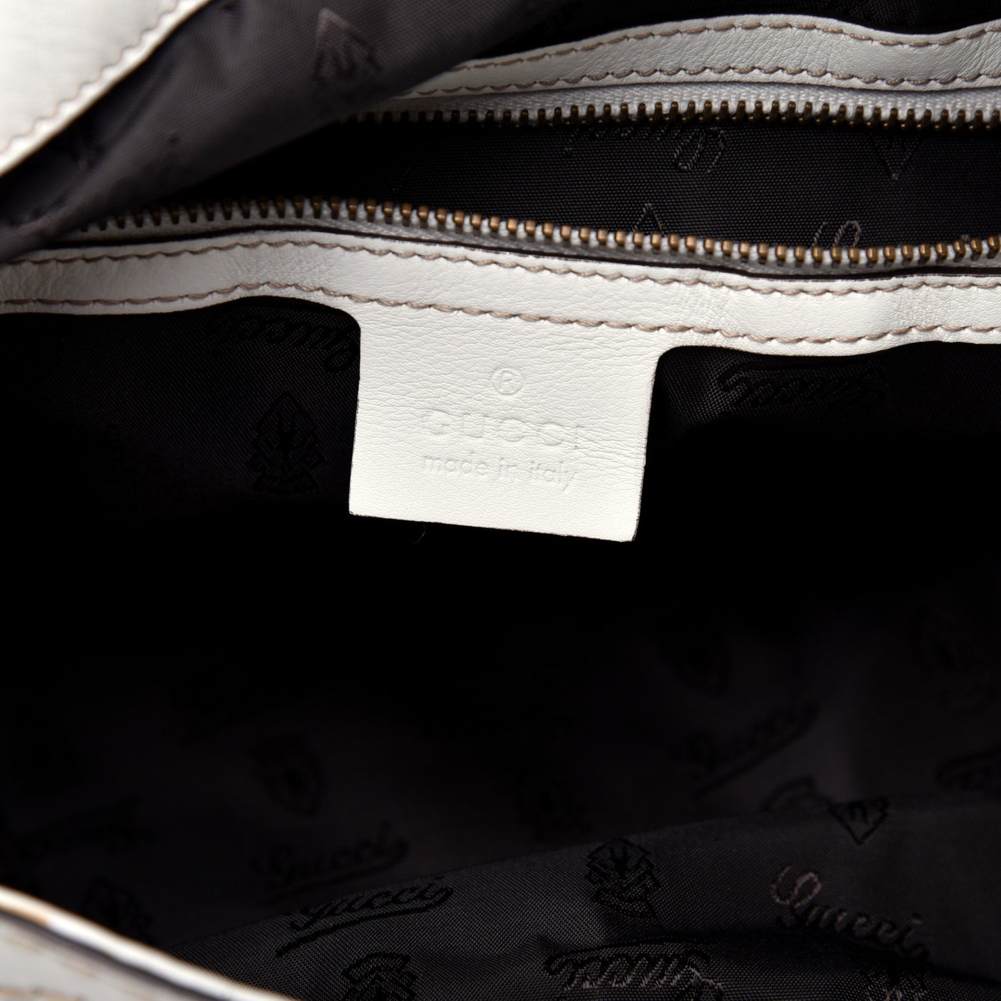Calfskin Studded Large Irina Shoulder Bag White