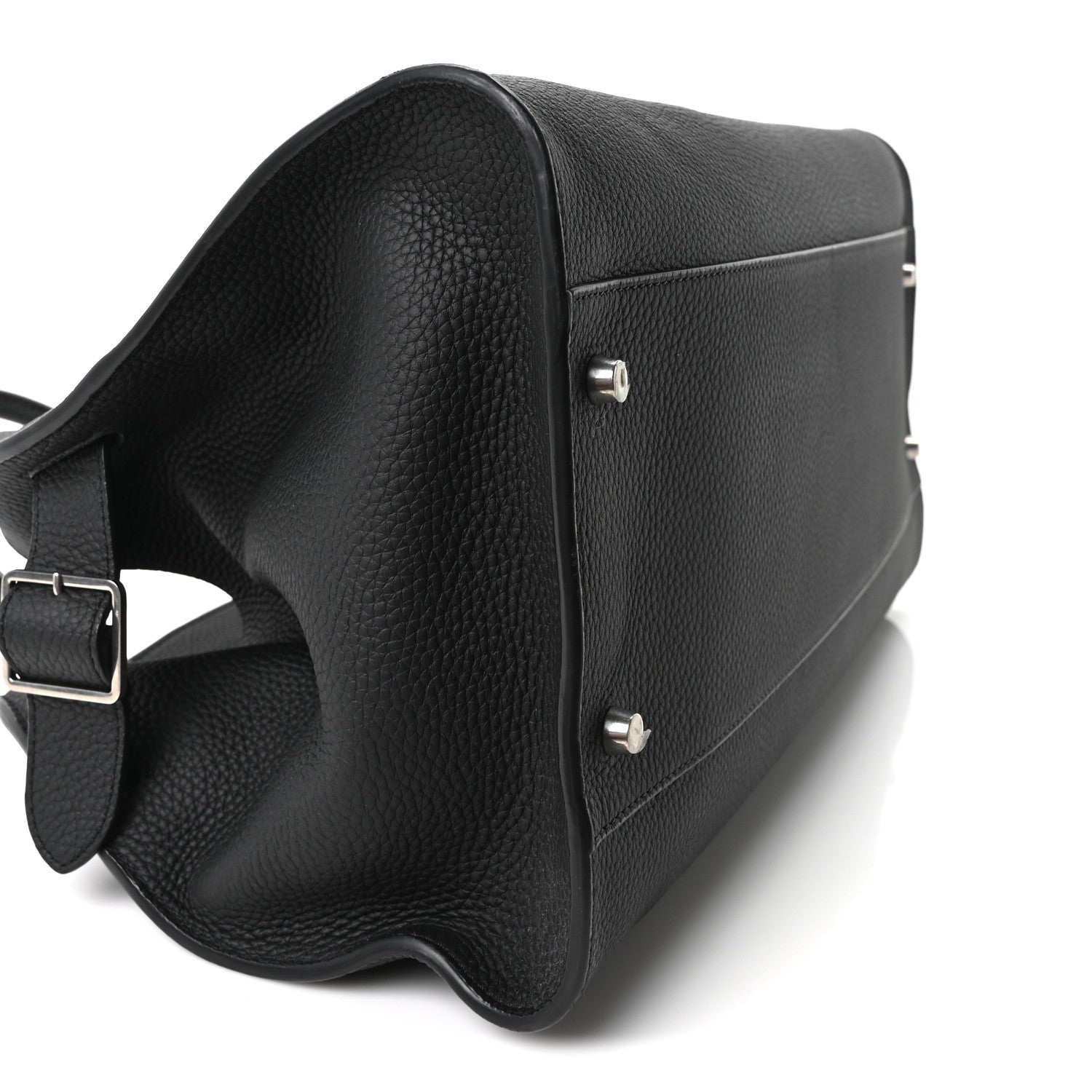 The Row Matte Grained Calfskin EW Margaux Black 7 of 8