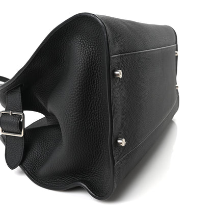 The Row Matte Grained Calfskin EW Margaux Black 7 of 8