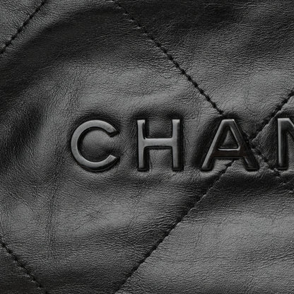 Chanel Shiny Calfskin Quilted Small Chanel 22 So Black 13 of 13