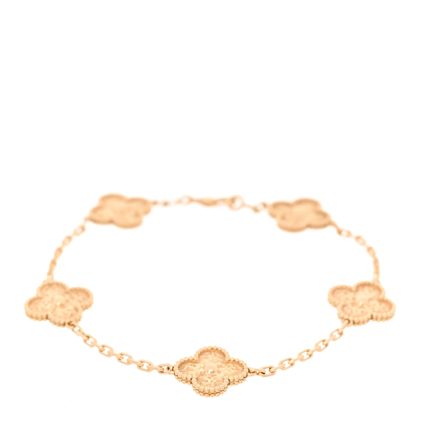 18K Yellow Gold 5 Motifs Vintage Alhambra Bracelet